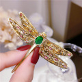 Shangjie OEM Broche Fashion Women Luxury Brooches Zircon Crystal Brooches Chalcedony Sweater Scarf Dragonfly Brooches Wholesale